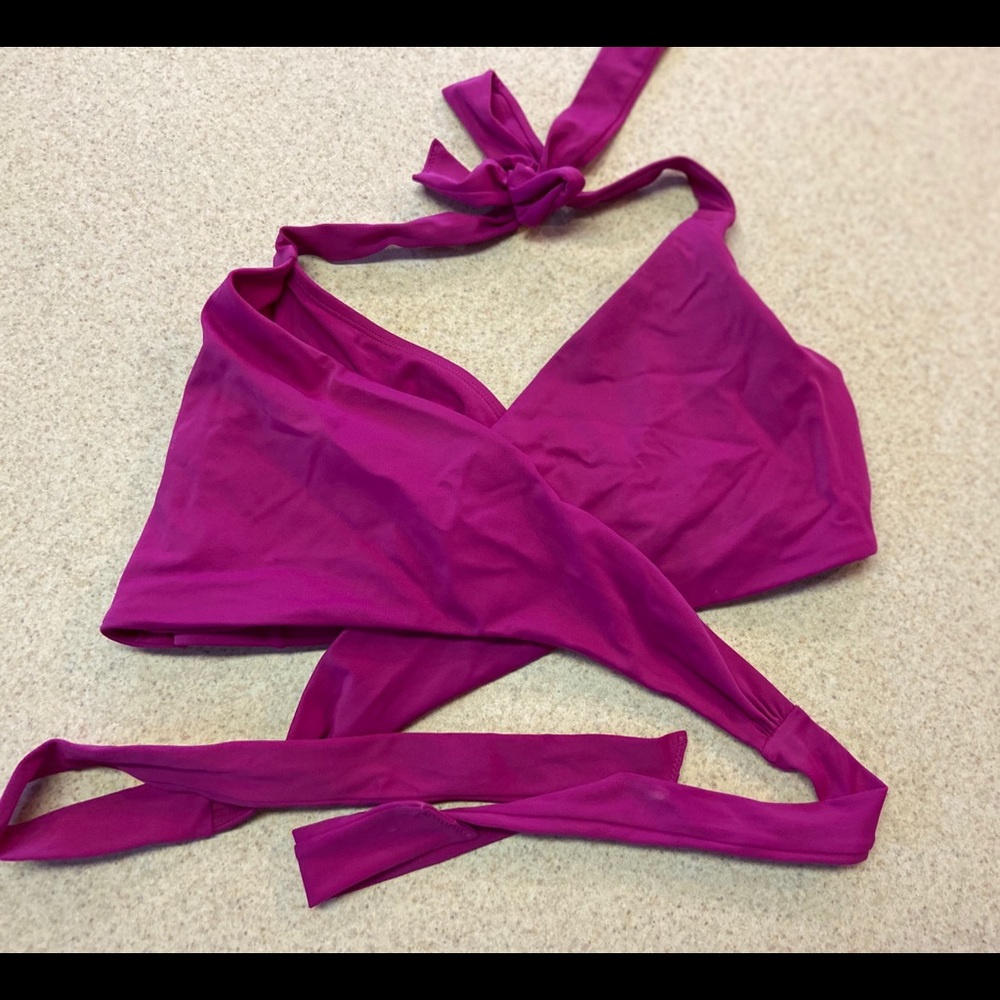 Athleta bra cup wrap halter bikini top